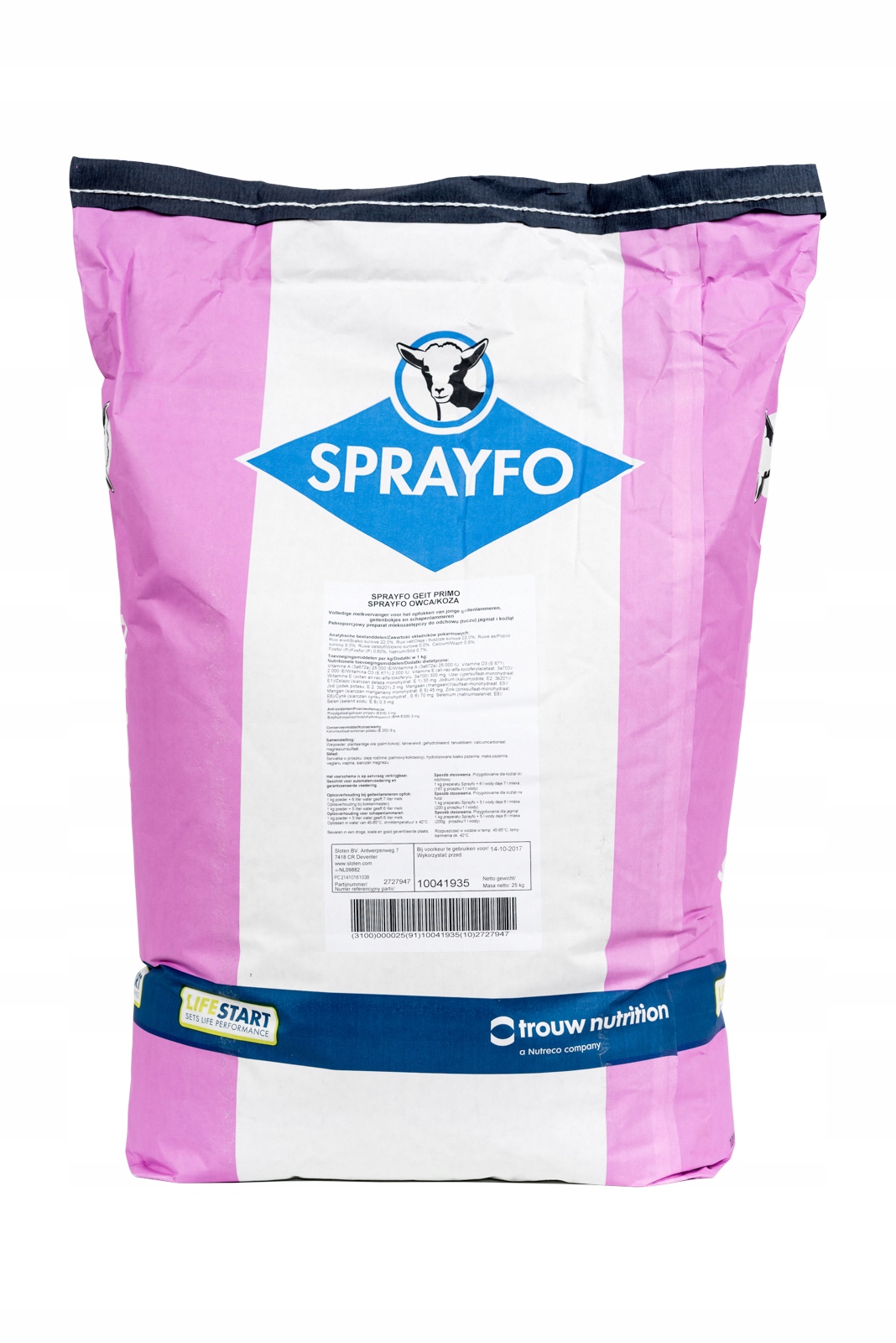 NÁHRADA MLIEKA PRE OVCE/KOZY SPRAYFO PINK. + POLFAMIX OK 5 KG VITAMÍNY PRE OVCE A KOZY